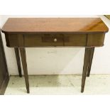 HALL TABLE, Georgian design mahogany with frieze drawer, 72cm H x 90cm W x 33cm D.