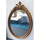 MIRROR, with bevelled plate, Louis XV style in gilded frame, 132cm x 86cm.