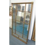 MIRROR, gilt with divided plate, 83cm W x 133cm H.