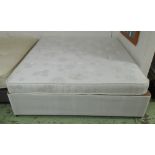 DOUBLE BED, mattress and divan base, by Dreamworks, 175cm W x 200cm L.