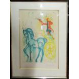 SALVADOR DALI, 'The horse of triumph', lithograph, handsigned and numbered, 131/250, 55cm x 39cm,