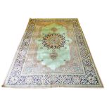 PURE SILK TEHRAN DESIGN CARPET, 275cm x 182cm,