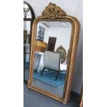 MIRROR, Louis XV style bevelled plate, in a gilded frame, 169cm x 91cm.