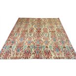 IKAT DESIGN AFGHAN CARPET, 276cm x 230cm.