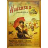 VINTAGE POSTER, advertising WIMERAUX CASINO-THEATRE, France, designed by H.