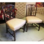 DINING CHAIRS, a set of six,