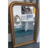 MIRROR, French style with bevelled plate in a gilded frame, 142cm x 90cm.