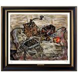 AFTER JOAN MIRO, 'Le Moulin a Cafe', etching and aquatint in colours, 1954, signed in pencil,