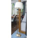 STANDARD LAMP, with cream shade, overall 158cm H.