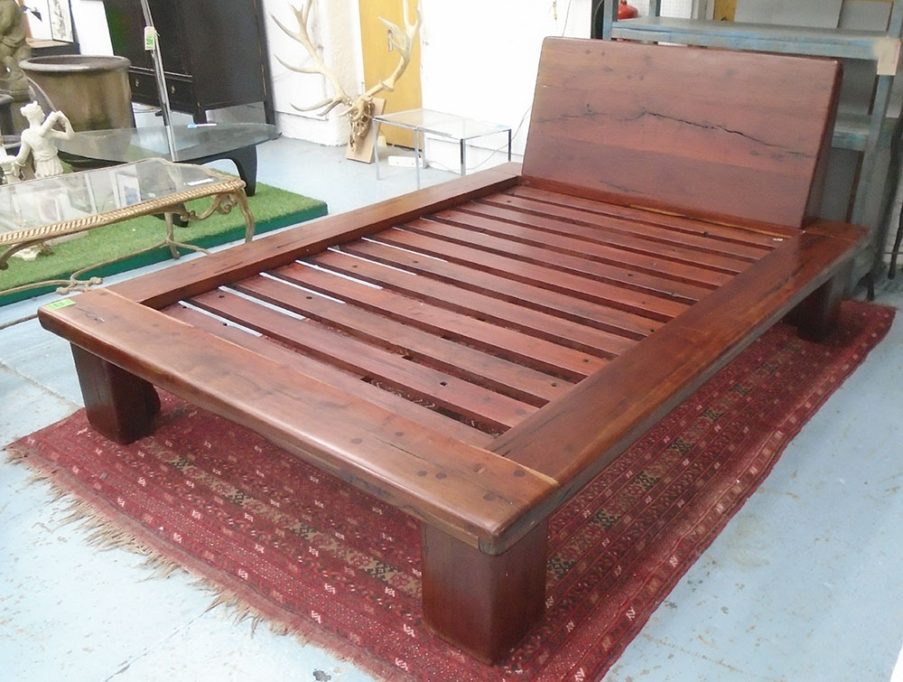 BESPOKE ARTISAN BED FRAME, Australian Cedarwood, 181cm W x 245cm L x 108cm H.