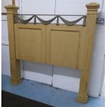 HEADBOARD, Classical style, for 5 foot bed, frieze to top and pillasters each side.