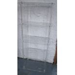 DISPLAY SHELVING, perspex, 151cm H x 40cm D x 63cm W.