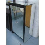 MIRRORED CABINET, with three internal shelves, 70cm x 40cm x 120cm H.