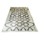 CONTEMPORARY AFGHAN CARPET, 266cm x 180cm, organic all over design.