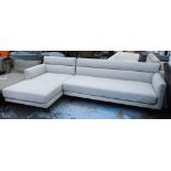 AMOR CORNER SOFA, by Camerich, in a neutral fabric finish on metal feet,