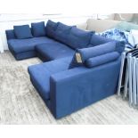 CAMERICH CORNER SOFA, in midnight blue, 160cm D x 326cm L x 92cm H.