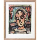 GEORGES ROUAULT (French, 1872-1958) 'Tête de Jeune Fille', lithograph, 1939, signed in the plate,