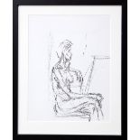 ALBERTO GIACOMETTI, 'Seated Nude', lithograph, 1961, Wofsy 151, 31cm x 28cm, framed and glazed.