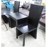ARMANI CASA SIDE TABLE, 65cm W x 40cm D x 62cm H and two Armani side chairs,