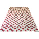 RUG COMPANY CARPET, 274cm x 188cm, 'Poppy Red', designed by Suzanne Sharp.