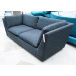 SOFA, two seater in slate grey fabric on block supports, Content by Conran, 199cm L.