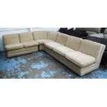 CORNER SOFA, chenille in three sections, approx. 79cm H x 285cm L x 240cm D.