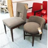 SIDE CHAIR, contemporary style, 50cm W, and a small dressing table chair, 48cm W.