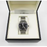 BELL & ROSS VINTAGE BR123 BRACELET WATCH, stainless steel case, serial 123502470, black dial,