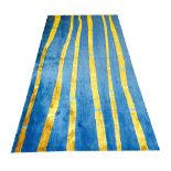 RUG COMPANY INSPRIED SILK AND WOOL BAMBOO DESIGN CARPET, 237cm x 122cm.