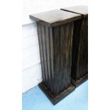 JARDINIERE STAND, Art Deco style in macassar finish, 42cm x 42cm x 121cm H.