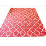 RUG COMPANY INSPIRED DHURRIE RUG, 250cm x 200cm, Moroccan lattice design.