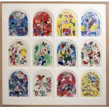 MARC CHAGALL, 'The Twelve Tribes of Israel', original lithographs, 1962, 82cm x 82cm,