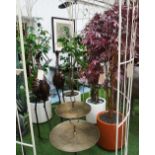 FAUX TREES, a set of four potted, 180cm H.