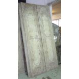 WALL PANELS, a pair, Neo-classical style, with foliate and floral details, 236cm x 56cm.