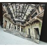 PHOTOPRINT, of deserted building on acrylic, 160cm x 120cm.