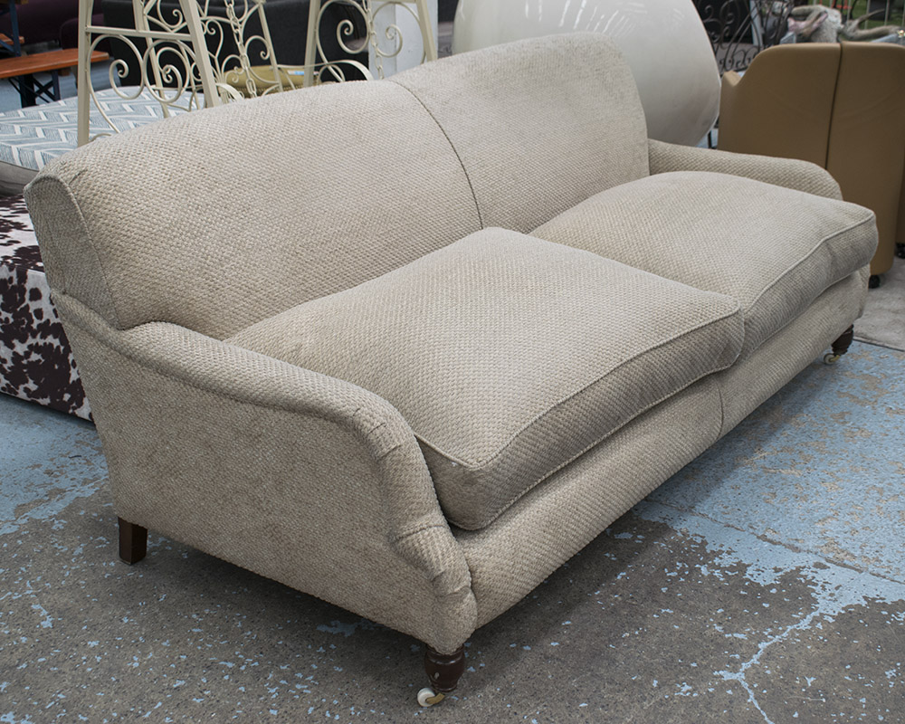 ANDREW MARTIN SOFA, patterned chenille with two seat cushions, 203cm W x 100cm D.