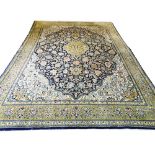 FINE PERSIAN QUM CARPET, 386cm x 260cm,