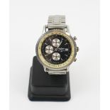 BREITLING NAVITIMETER CHRONOGRAPH WRISTWATCH, black dial with sub registers at six,