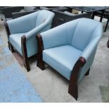 ARMCHAIRS, a pair, attributed to Michael Graves, MG3 design, 1984, 85cm x 75cm x 75cm approx.