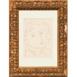 HENRI MATISSE, 'Head of a woman', collotype 1943, Martin Fabiani, limited edition 950,