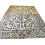 VERY FINE SIGNED KASHAN CARPET, 414cm x 286cm,