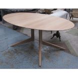 MATTHEW HILTON TABLE, with an oval top, 188cm L x 73cm H x 109cm D.