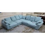 LUIS CORNER SOFA BY ANTONIO CITTERIO, for B&B Italia with Maxalto in cerulean blue fabric,