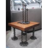 OCCASIONAL TABLE AND CANDELABRA,