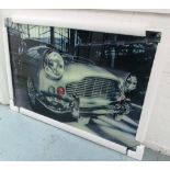 20TH CENTURY SCHOOL, Aston Martin D-B4, photoprint, glass, 120cm W x 85cm H.