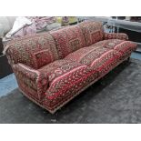 GEORGE SMITH KELIM SOFA, three seater, 227cm x 87cm H x 93cm.