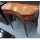 MAITLAND SMITH CONSOLE TABLE, in burr veneer drawer below on square supports, 97cm x 40cm x 81cm H.