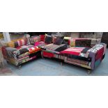 CORNER SOFA, by Squint in multicoloured patchwork fabric, cost £6200 new.