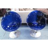 EROS SWIVEL CHAIRS, a pair, by Philippe Starck for Kartell, 80cm H approx.