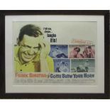 FRANK SINATRA, in 'Come blow my horn' by Neil Simon, film poster, 54cm x 70cm, framed and glazed.